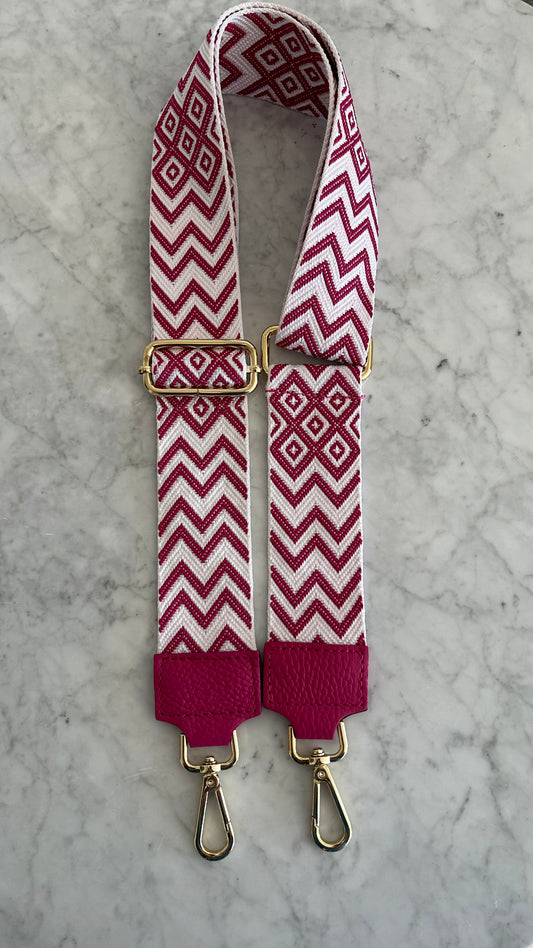 Luna Bright pink and white strap