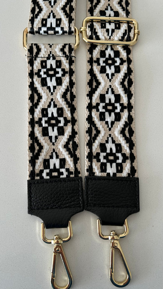 Arazzo Black white natural strap