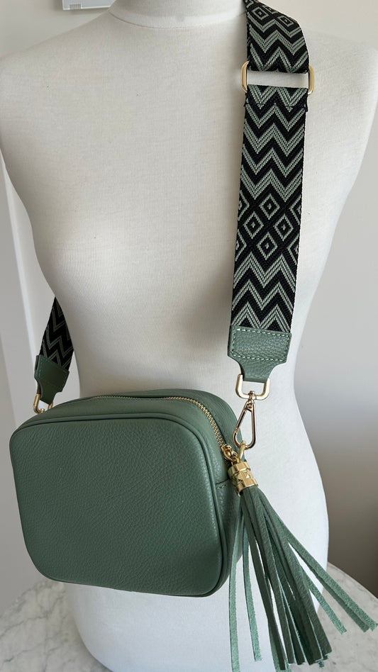 Luna Sage green and black strap