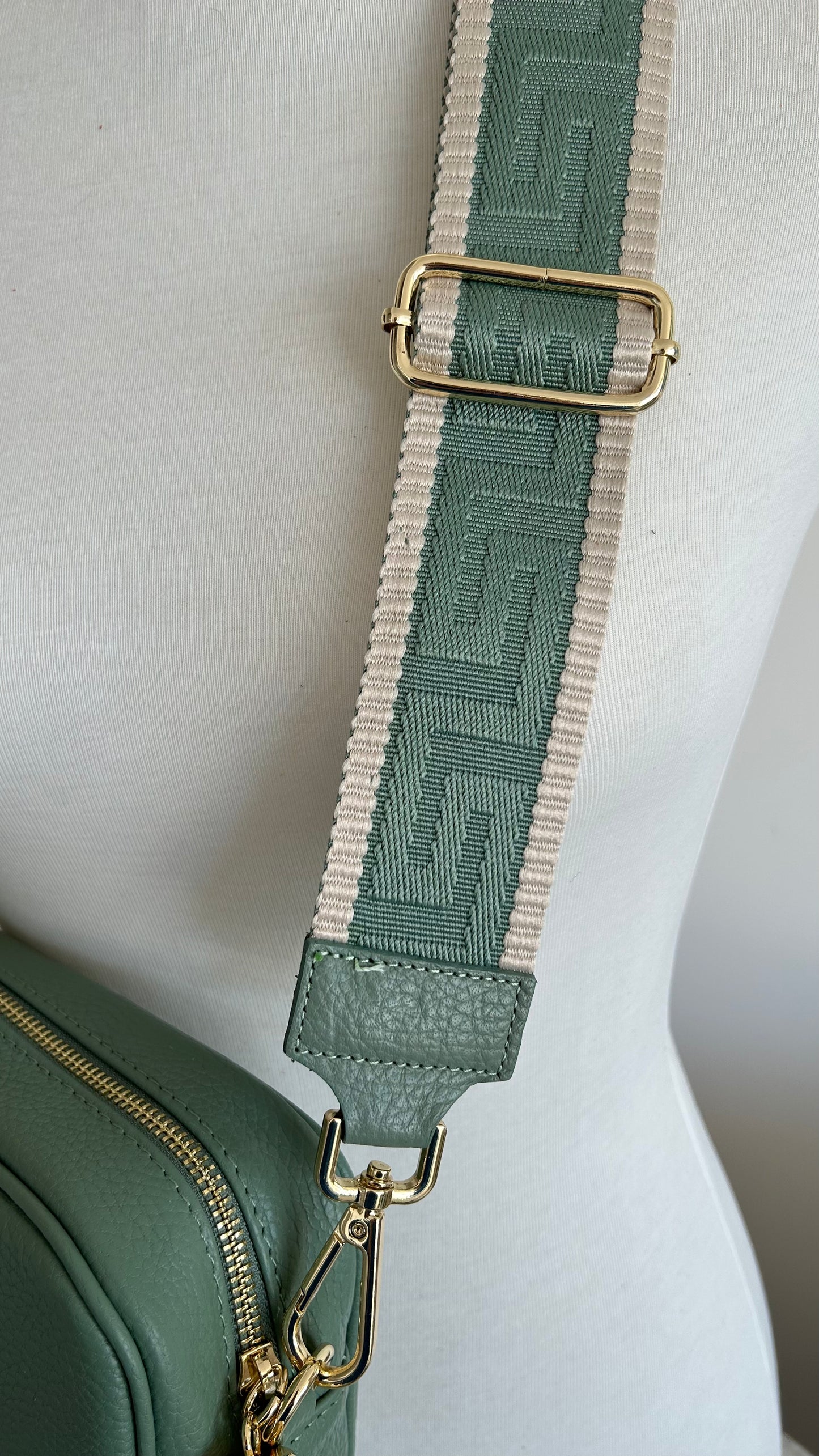 Semplice sage green crossbody strap