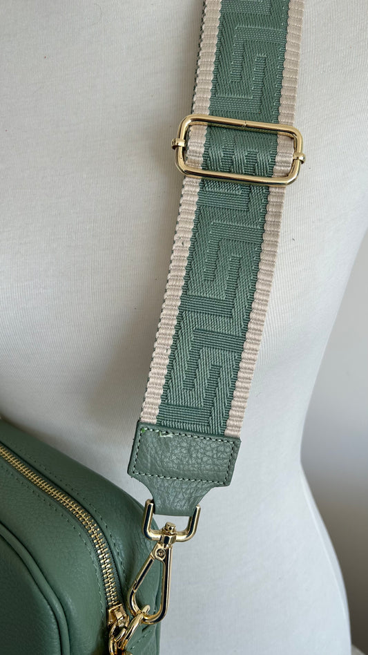 Semplice sage green crossbody strap
