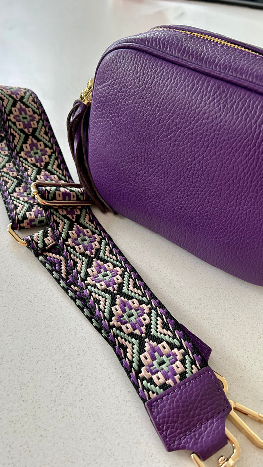 Arazzo - purple handbag crossbody strap