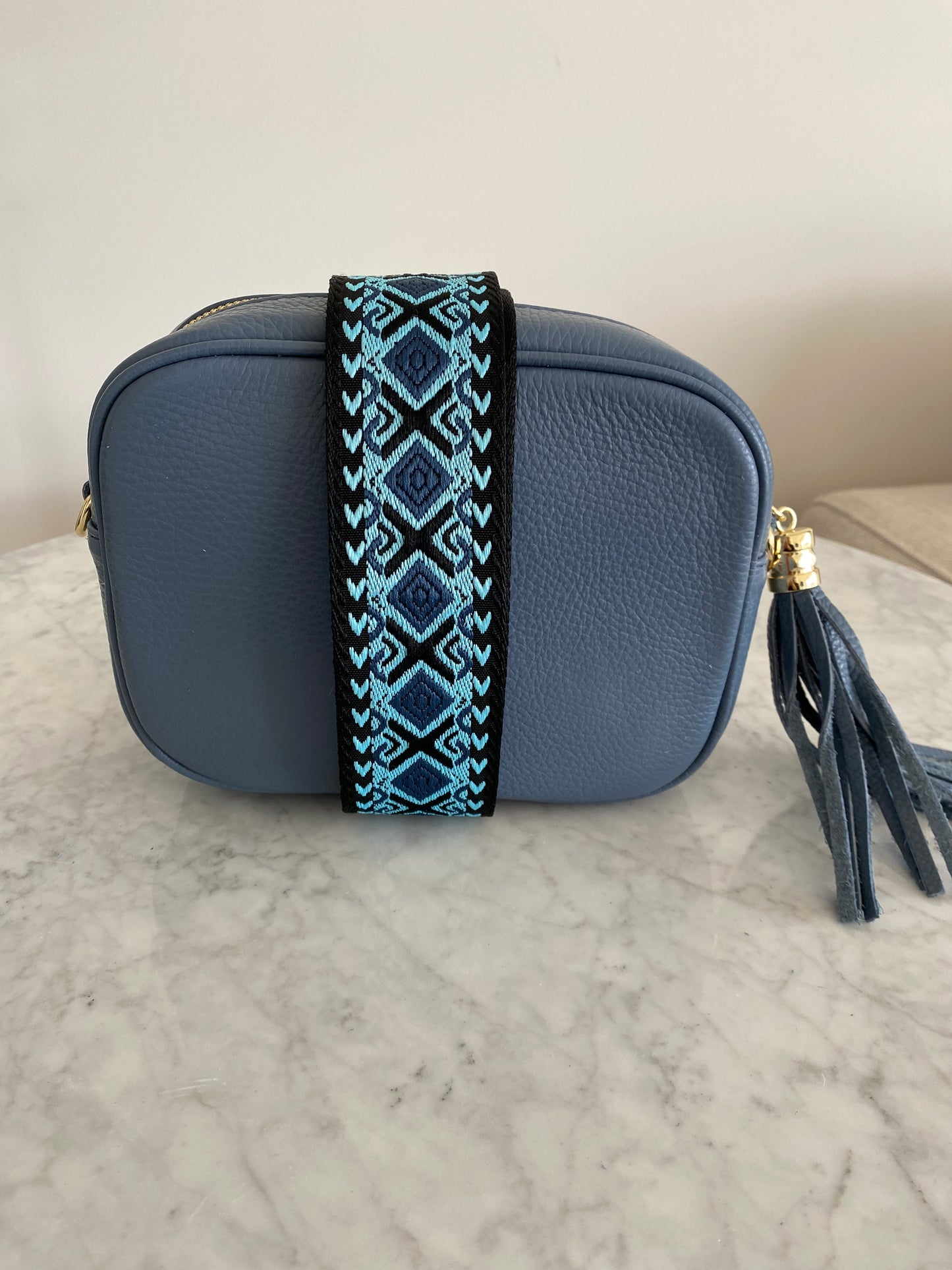 Lucca azure Blue Crossbody Strap
