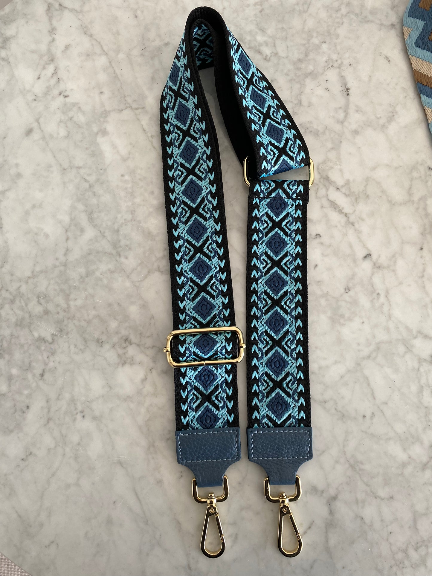 Lucca azure Blue Crossbody Strap
