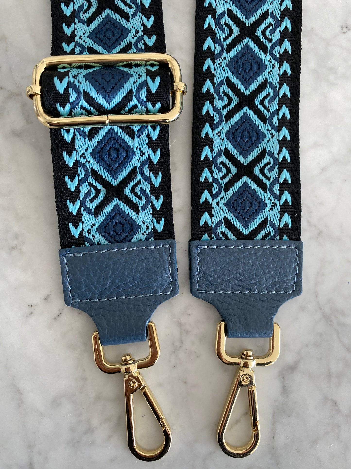Lucca azure Blue Crossbody Strap