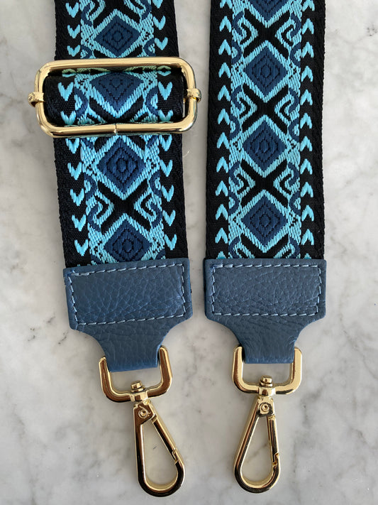 Lucca azure Blue Crossbody Strap
