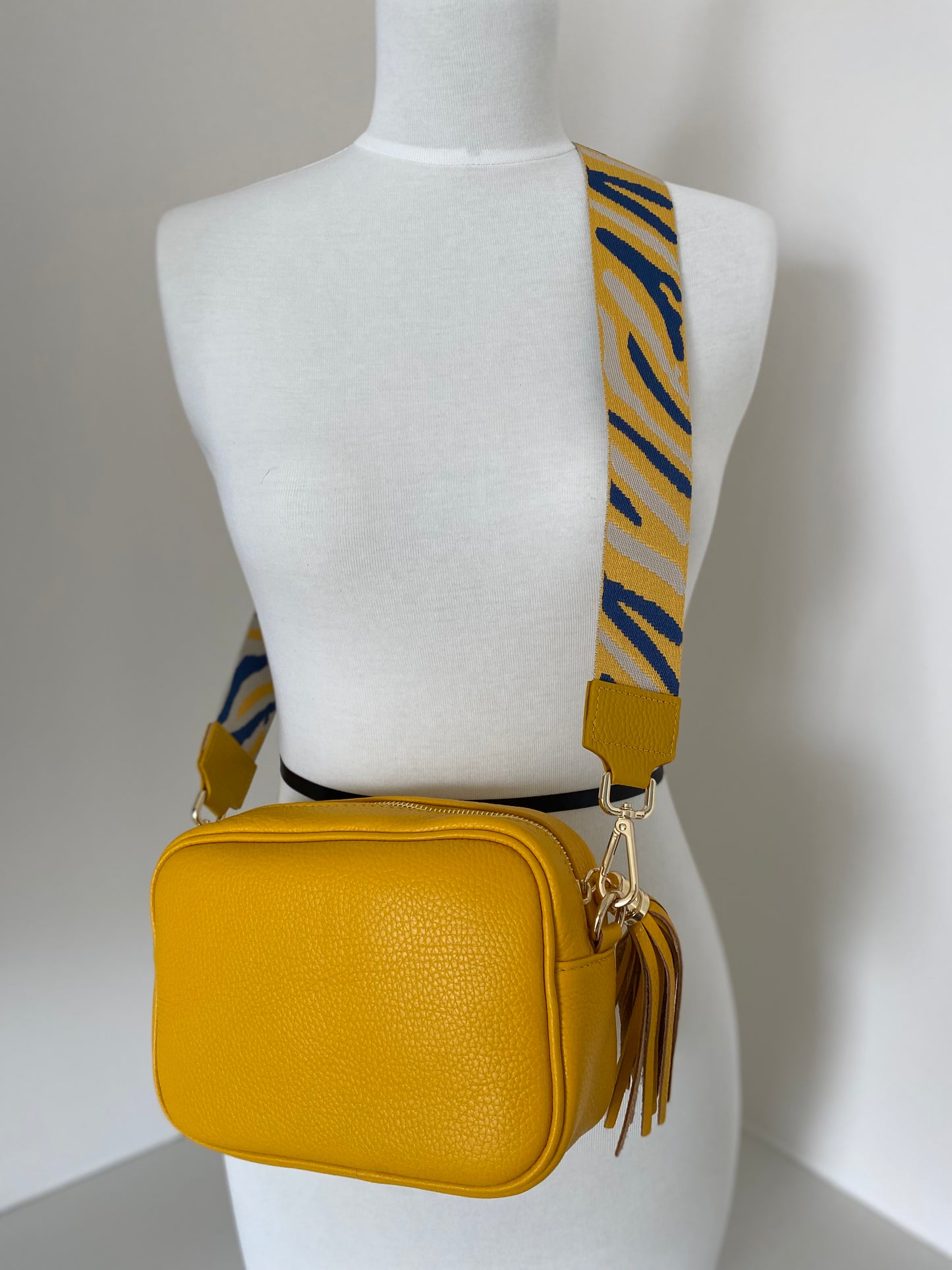 Capri Yellow Blue Crossbody strap