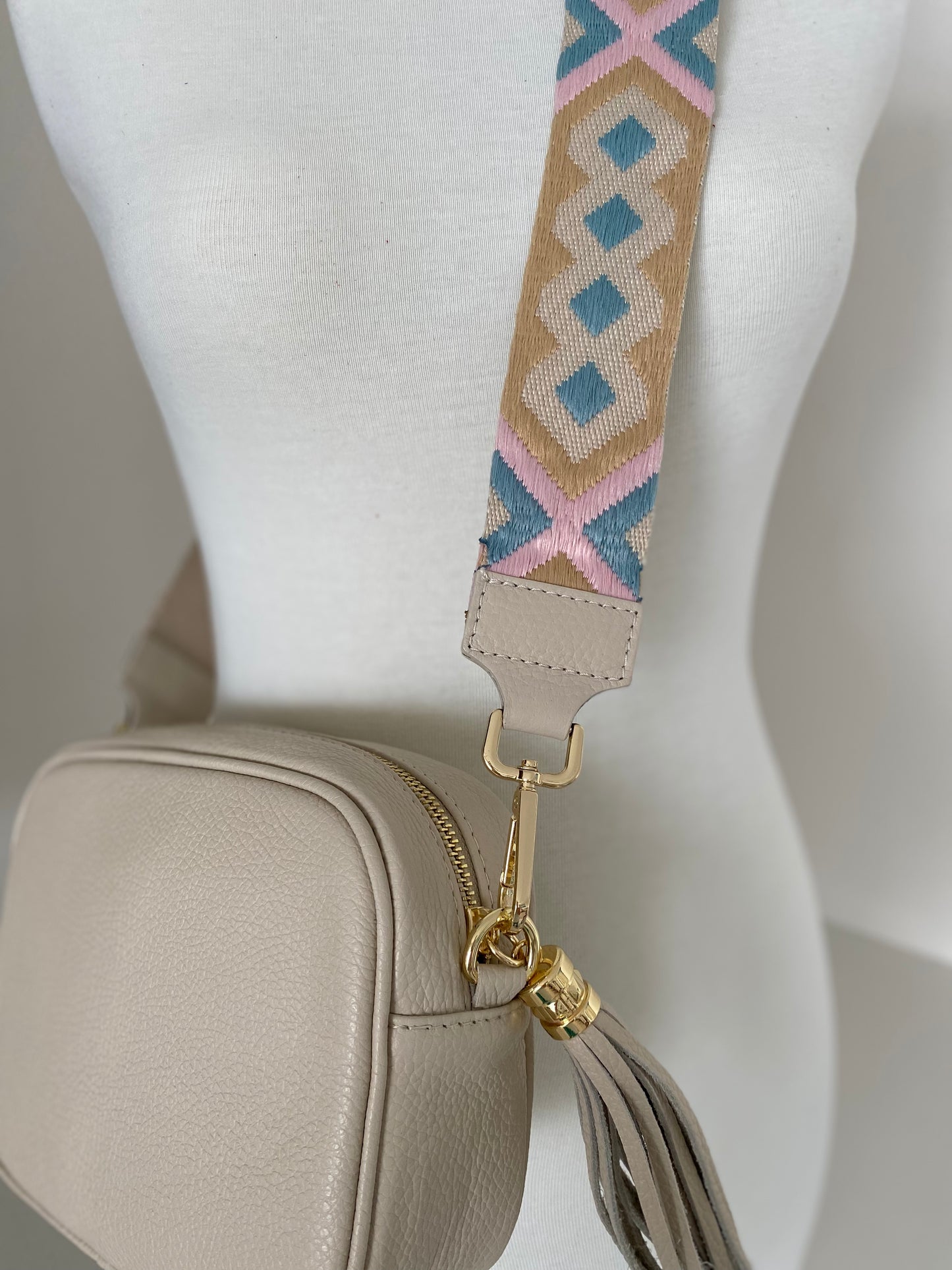 Sienna Pink Blue beige Crossbody strap