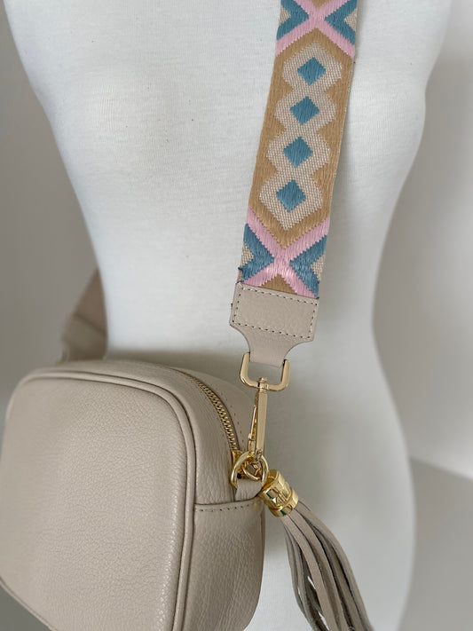 Sienna Pink Blue beige Crossbody strap