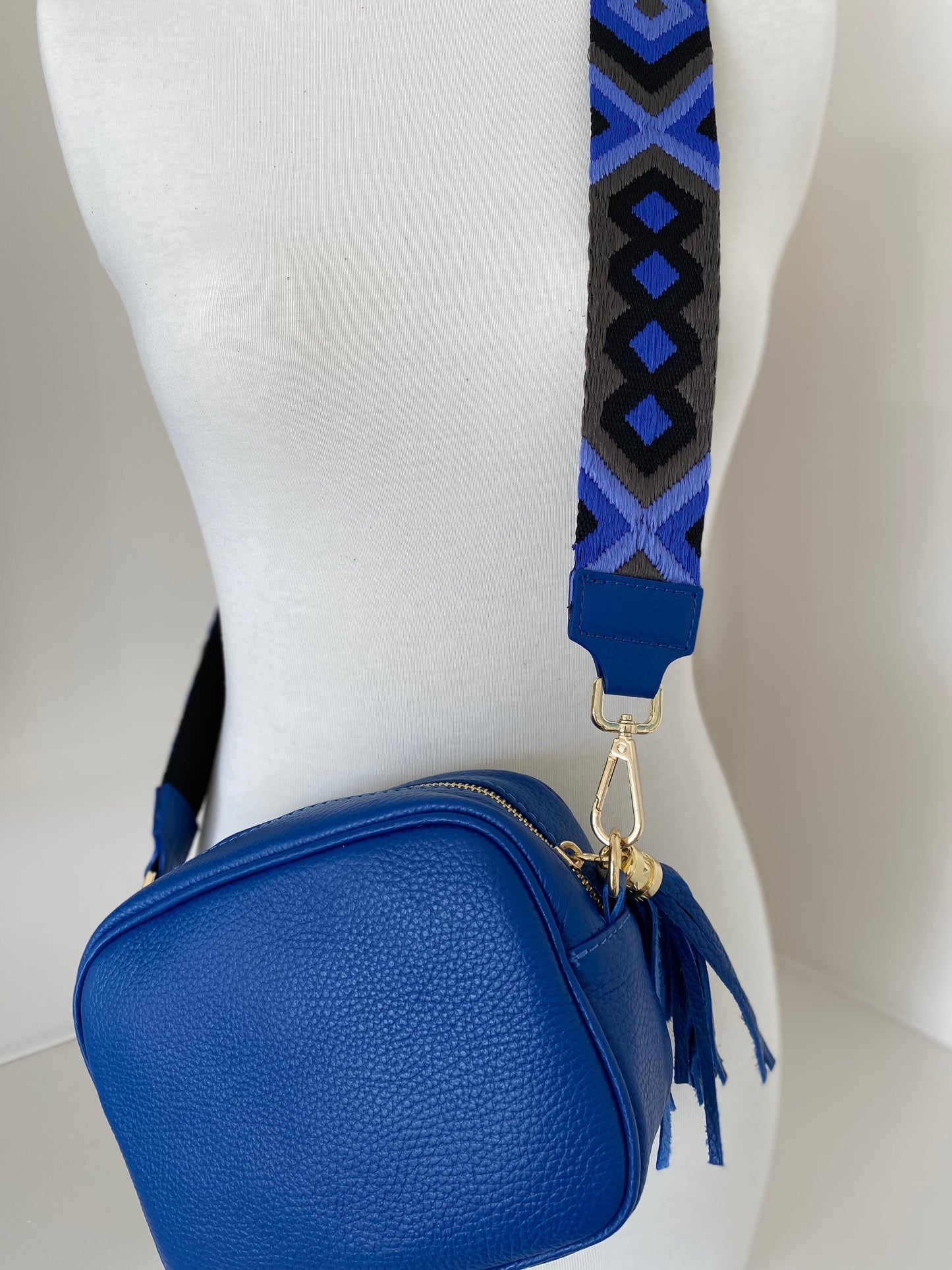 Sienna cobalt blue crossbody strap